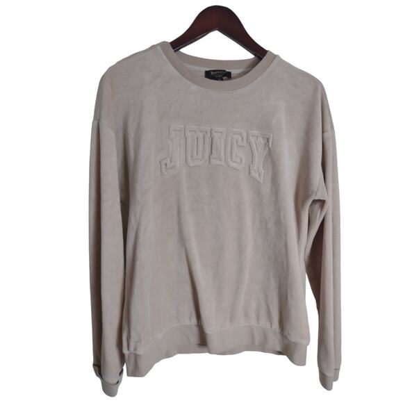Vintage Y2K Juicy couture velour Spellout top Size Medium - Picture 1 of 5